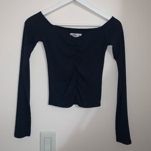 Hollister Pinched Off Shoulder Long Sleeve Tee
